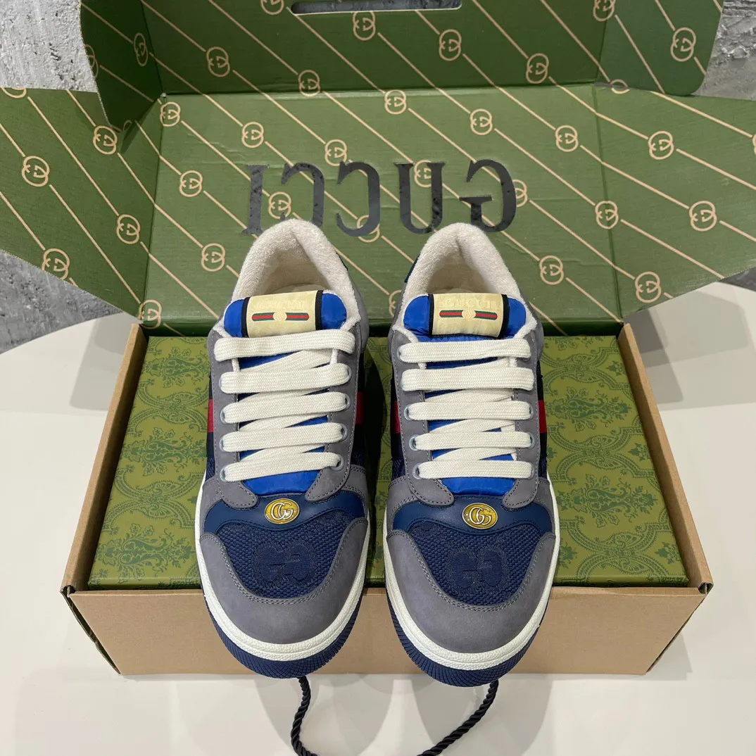 👟👟Ex-factory price 480👟👟 Couple style👫Gucci Gucci ❗️❗️New order shipped Original development Private mold making Correct last shape Hand-polished and distressed effect Correct details Complete accessories Imported leather/original towel lining crafted with craftsmanship Same size for men and women: 35-44
